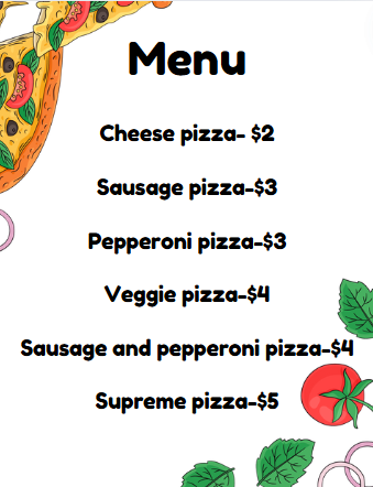 Pizza Shop educational digital download