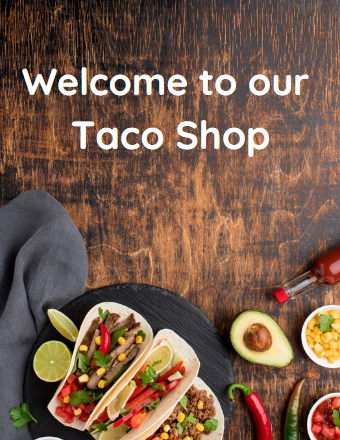 Taco shop educational digital download