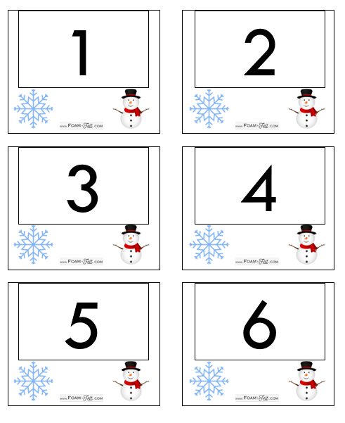 Write the Room- Winter- Numbers 1-10 Activity Digital Download