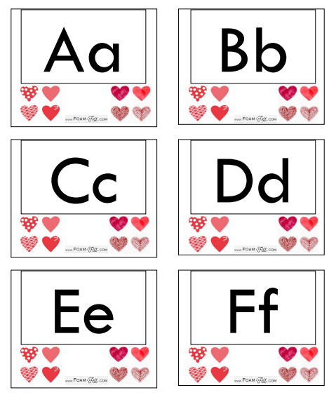 Write the Room- Valentines- Alphabet Activity Digital Download