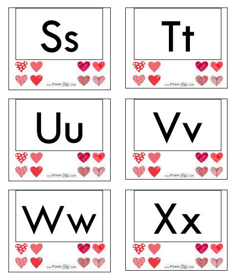 Write the Room- Valentines- Alphabet Activity Digital Download