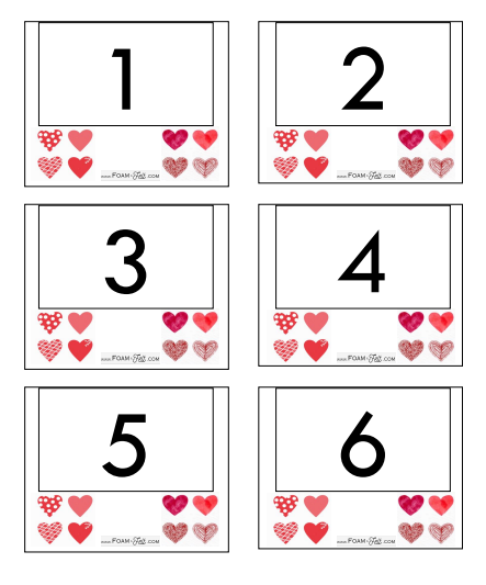 Write the Room- Valentines- Numbers 1-20 Activity Digital Download