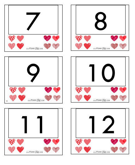 Write the Room- Valentines- Numbers 1-20 Activity Digital Download