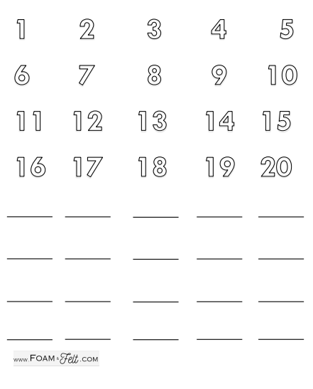 Write the Room- Valentines- Numbers 1-20 Activity Digital Download