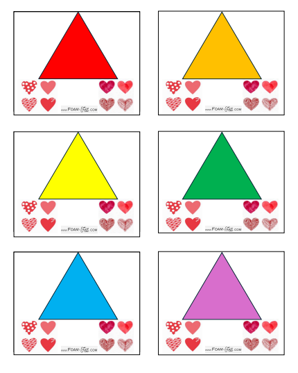 Write the Room- Valentines- Shapes and Colors Activity Digital Download