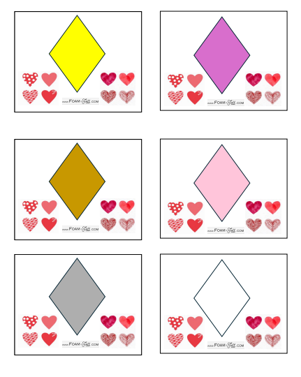 Write the Room- Valentines- Shapes and Colors Activity Digital Download