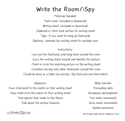 Write the Room- St. Patrick's Day- iSpy Picture Activity Digital Download