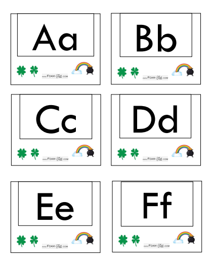 Write the Room- St. Patrick's Day- Alphabet Activity Digital Download