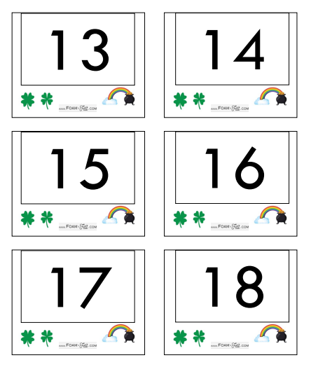 Write the Room- St. Patrick's Day- Numbers 1-20 Activity Digital Download