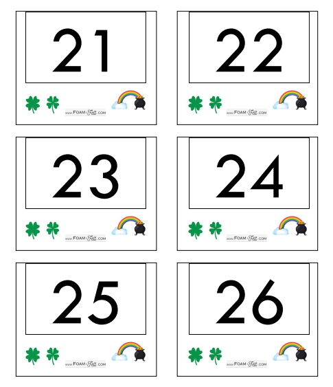 Write the Room- St. Patrick's Day- Numbers 21-40 Activity Digital Download