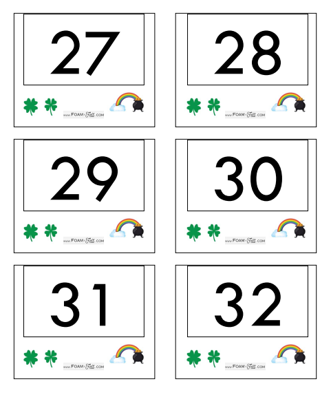 Write the Room- St. Patrick's Day- Numbers 21-40 Activity Digital Download