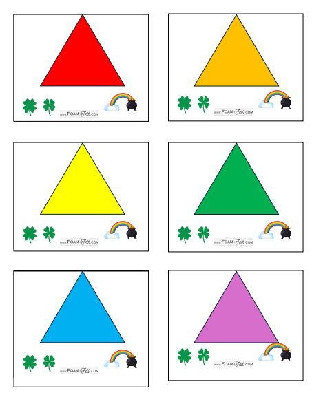 Write the Room- St. Patrick's Day- Shapes and Colors Activity Digital Download