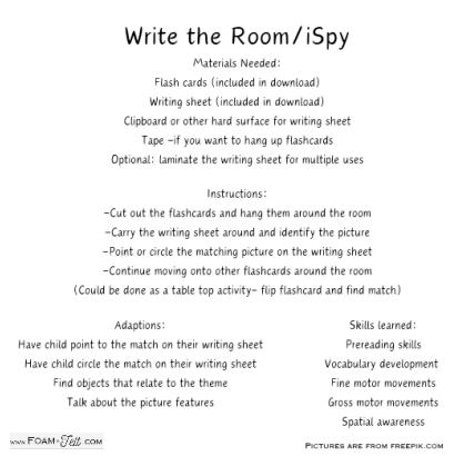 Write the Room- Easter- iSpy Picture Activity Digital Download