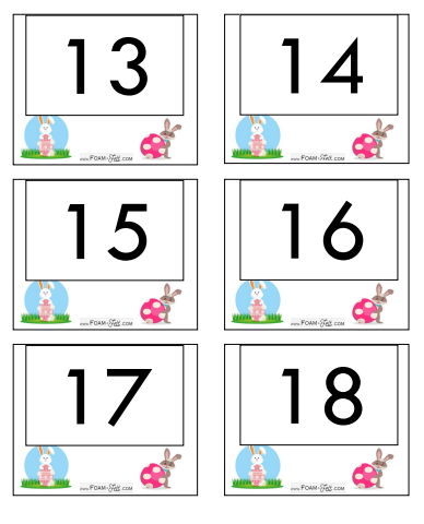 Write the Room- Easter- Numbers 1-20 Activity Digital Download