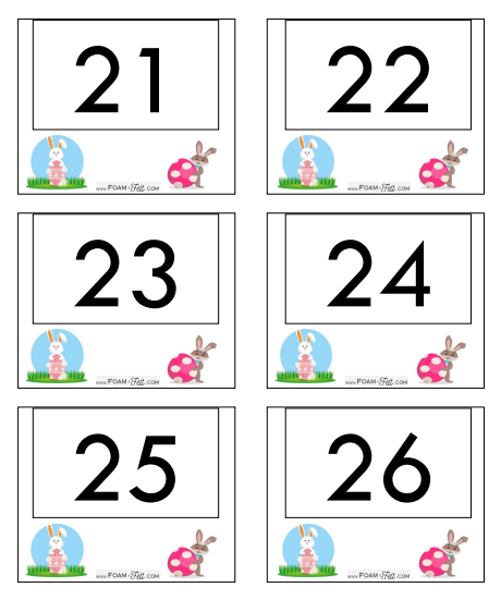 Write the Room- Easter- Numbers 21-40 Activity Digital Download