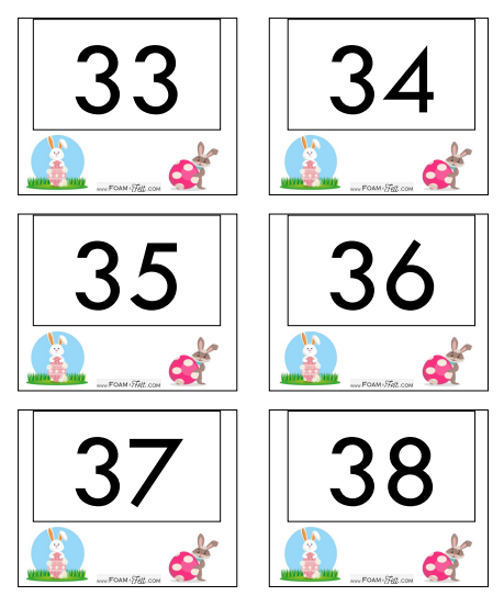 Write the Room- Easter- Numbers 21-40 Activity Digital Download